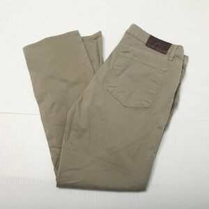 Paige Normandie Chinos Mens 33x28 Sage Green Slim Straight Stretch Denim